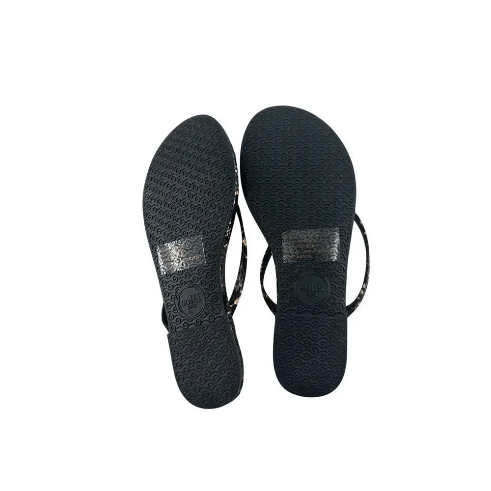 Solei Sea Women's Brown Snake Indie Flip Flop Sandals Size 9 - Picture 8 of 8